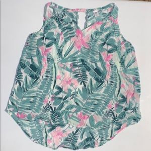 Old Navy tropical flowy tank top
